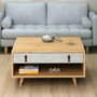 Hanah Home Mesa de Centro Brida Roble y Blanco